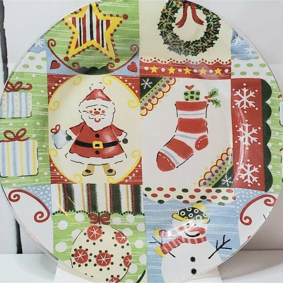 Christmas Holiday Theme Glass Serving Plate - Picture 9 of 9